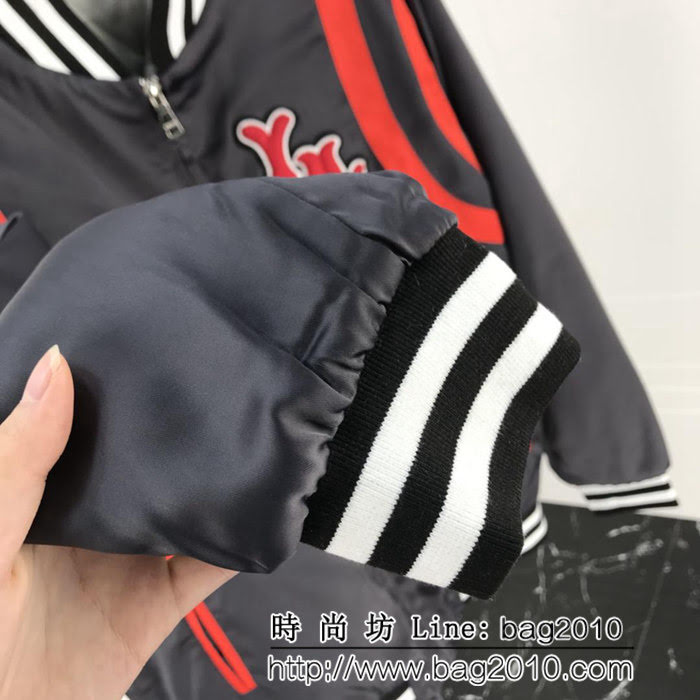 GUCCI古馳 18秋冬最新款 字母logo刺繡 LA飛行員絲綢加棉夾克外套 男女同款 ydi1741